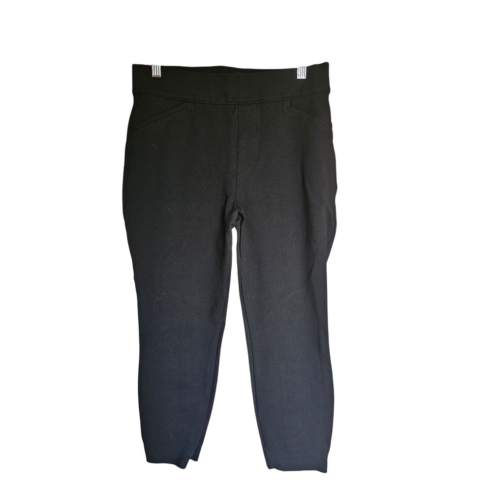 SPANX Perfect Pant Ankle 4-Pocket Womens L Petite Black Slimming Stretch Ponte
